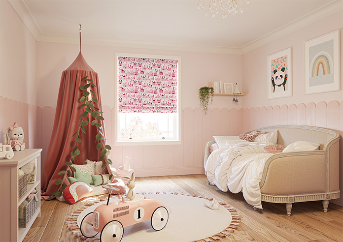 Magic Castle, Princess Pink - Roman Blind - Image 6